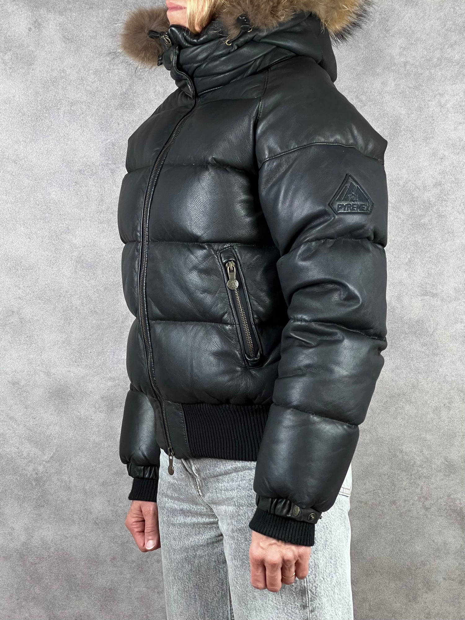 Doudoune Pyrenex Navy Noir en Cuir - très rare - 7